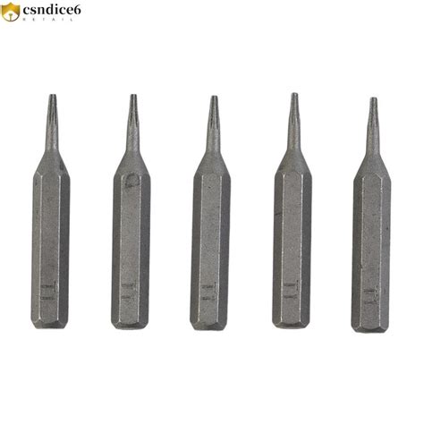 เครื่องมือ Torx bit 6 point (หัวแฉกดาว) Bit size 6.35 mm ., Tip size torx T5 ., Length over all 50 m