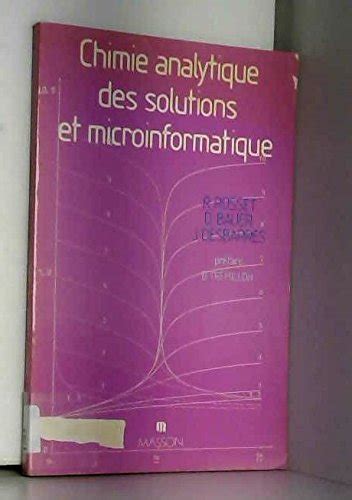 Amazon.in: Buy Chimie analytique des solutions et microinformatique ...