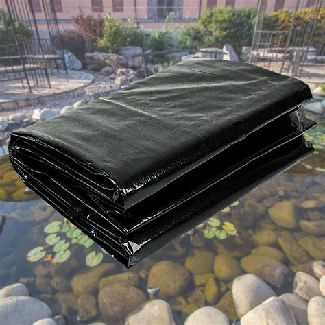 yeezoo 15X20FT Reinforced PE Pond Liner, KOI Pond Liners for Outdoor ...