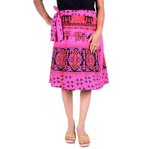 Buy Sttoffa A-line Skirt Cotton Printed Wrap Around Beach Sarong Skirt ...