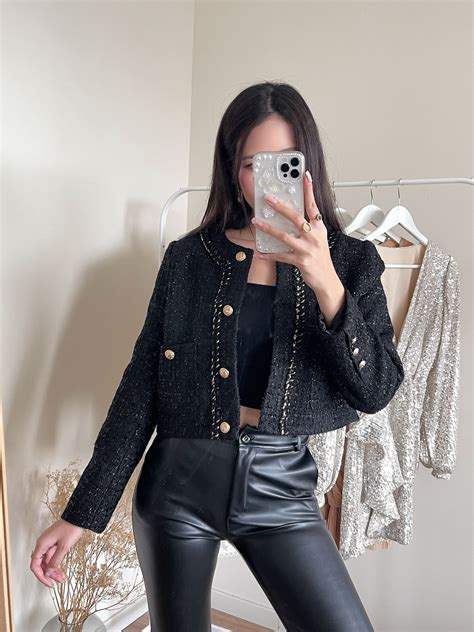 Coco Tweed Jacket / Black - Hello My Love