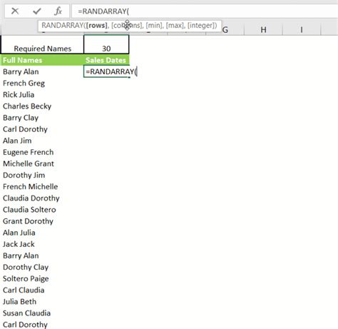 Image result for How to Use Randarray Function in Excel