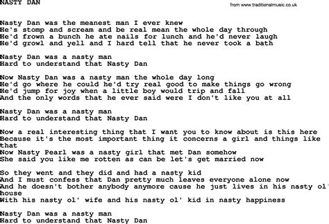 Johnny Cash song: Nasty Dan, lyrics