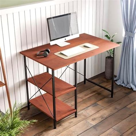 DURATECH Engineered Wood Rectangular Study Desk with 3-Tier Storage ...