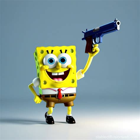Spongebob Squarepants and a Firearm | Stable Diffusion Online