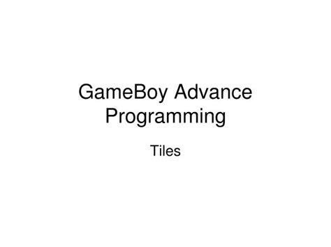 Programming Gameboy Games 的图像结果