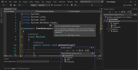 Image result for System.Windows.forms Not Adding to Dependency