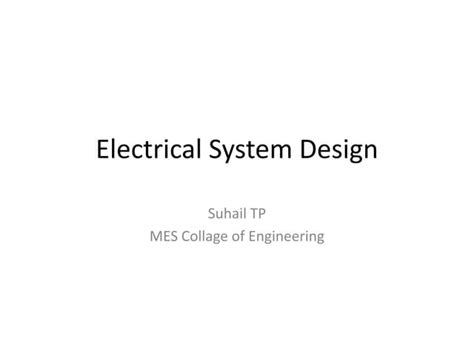 Electrical System Design 的图像结果