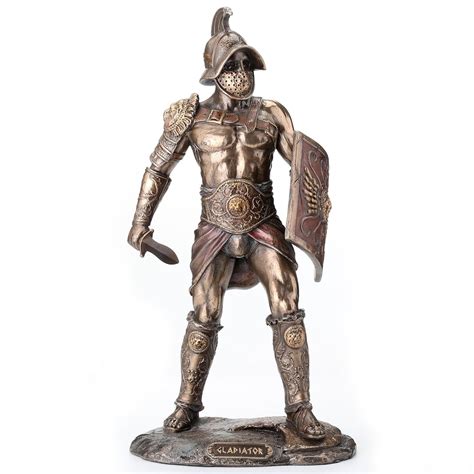Buy Veronese Spartacus Roman Gladiator Wielding Sword and Shield Statue ...