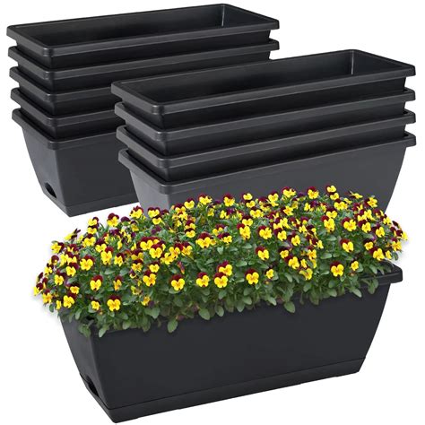 Snapklik.com : CHUKEMAOYI Window Box Planter, 10 Pack Plastic Vegetable ...