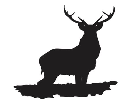 Male Deer Silhouette at Peggy Bergmann blog