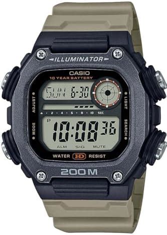 Casio Data Bank Digital Plastic Black Dial and Band Men's Watch-EAW-DBC ...