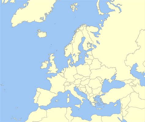 Outline map of europe – Artofit
