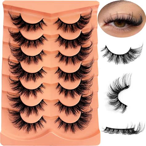Amazon.com: NINGLASH Wispy Lashes False Eyelashes Natural Look Fake ...