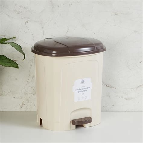 Buy Sedona Capiz Polypropylene Pedal Waste Bin - 13L from Home Centre ...