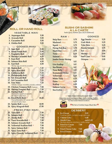 Sushi Hibachi Bistro Menu at Ali Lemmone blog
