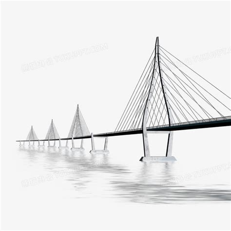 水墨中国风桥梁设计元素图片素材免费下载 - 觅知网