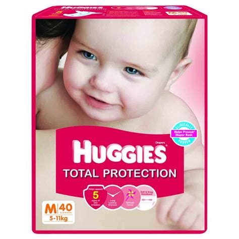 Buy Huggies Total Protection Medium Size Diapers (40 Count) Online at ...