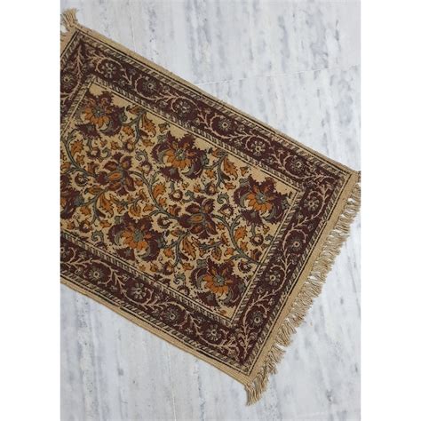 Kalamkari printed Handwoven Dhurrie – 2 ft X 3 ft | Vinshika Boutique