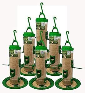 Amijivdaya Plastic Bird Feeder with Holding Handle with 6 Feed Nozzles ...