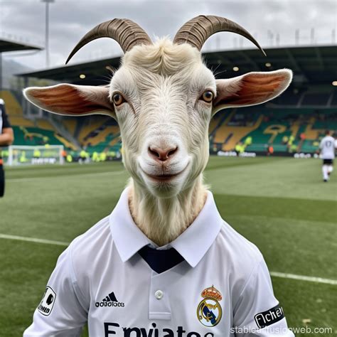humanoid goat wears Ronaldo shirt | Stable Diffusion Online