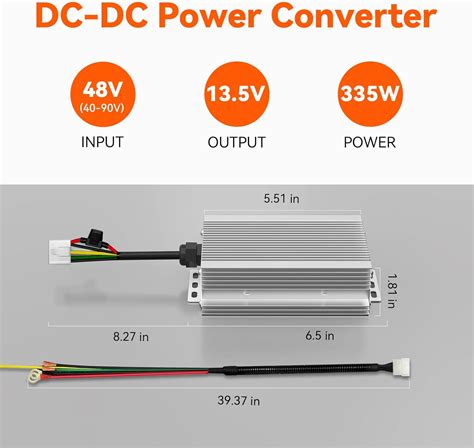 TEMGO 48V/72V to 12V Golf Cart Voltage Converter, 25A 335W India | Ubuy