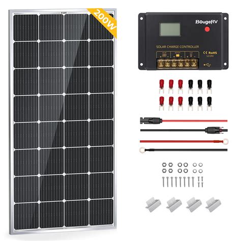 Buy BougeRV 200 Watt Solar Panel Kit, 9BB Mono with 30A 12V24V PWM ...