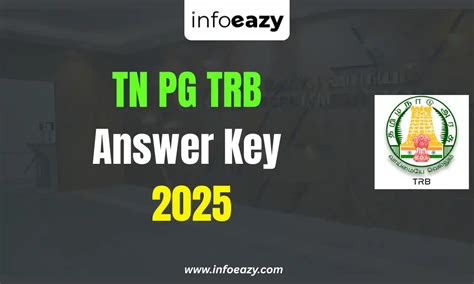 TN PG TRB Answer Key 2025 Out, Download Link, Raise Objections