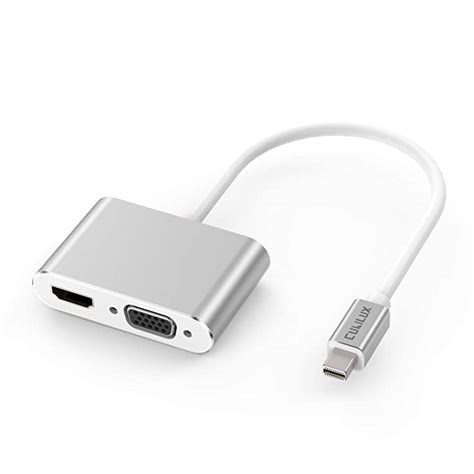 Mini DisplayPort to HDMI VGA Adapter, Cubilux 2 in 1 Mini DP Hub ...