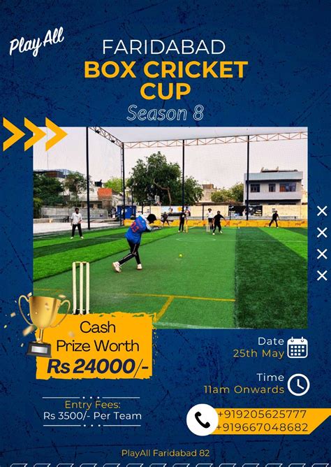 Faridabad Box Cricket Cup - Season - 08 , Faridabad 82, PlayAll ...