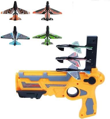 HALO NATION Airplane Launcher Catapult Gun with 4 Glider Planes ...