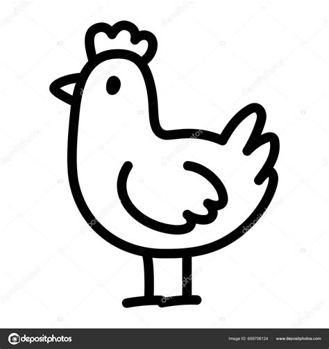How To Draw A Simple Chicken