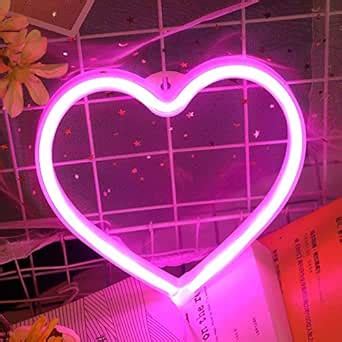 Buy iceagle Heart LED Light Neon Signs Neon Lights for Wall Decor,USB ...