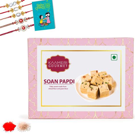 Kaameri Bazaar Rakhi for Brother combo with Sweets - Set of 5 Rakhi ...