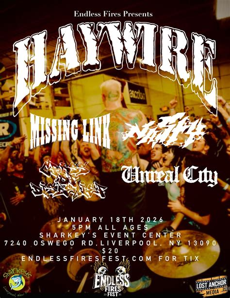 Haywire, Missing Link, Nasty, Cross Of Disbelief - Syracuse, NY ...