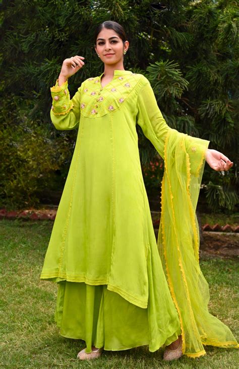Chiffon Suit With Bullion Embroidery – Jasminum