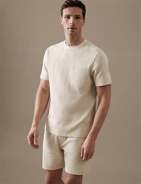 Buy Pure Cotton Textured T-Shirt at Marks & Spencer