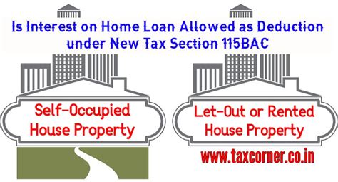 Is Interest on Home Loan Allowed as Deduction under New Tax Section 115BAC