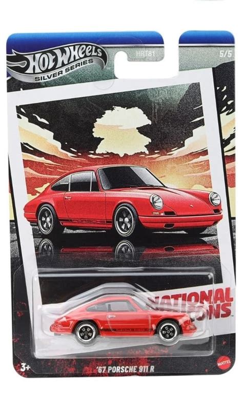 Hot Wheels 1:64 Scale Toy Car, Die-Cast Vintage 67 Porsche 911 R with ...