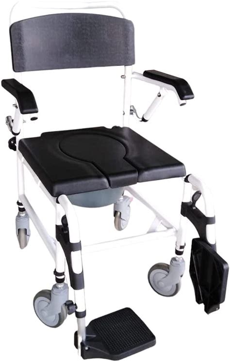 Buy YUWELL Shower Wheelchair Over Toilet, Aluminum Shower Commode ...