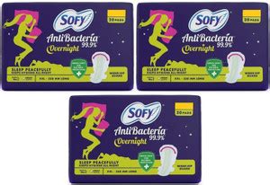 SOFY Anti Bacteria Overnight - XXL (20+20+20 Pads) Sanitary Pad | Buy ...