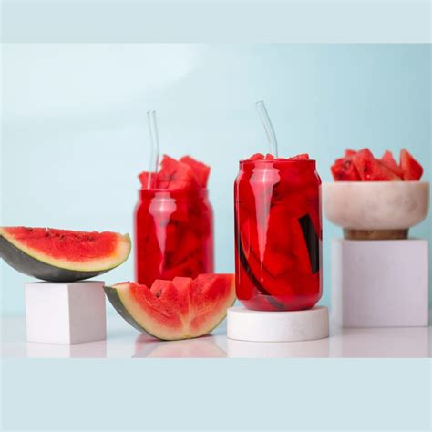 Buy RAJMAAN Drinking Glasses Tumbler with Glass Straw 1pcs Set - 450ml ...