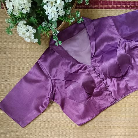Lavender Collar Neck Blouse – www.swakalp.com