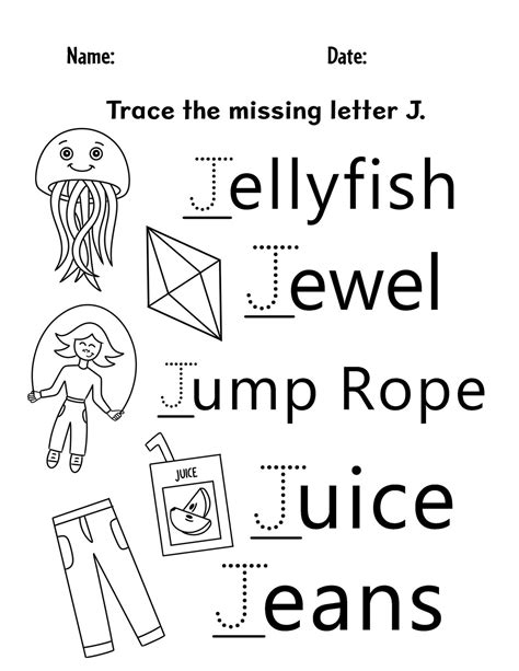 FREE Letter J Worksheets for Preschool! ⋆ The Hollydog Blog | Letter j ...
