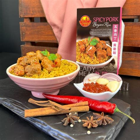 Delicious Five Spices Pork Cubes Biryani Rice | Flavorful Recipe