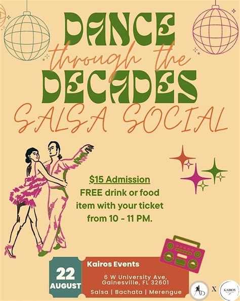 Salsa Night - Dancing Through the Decades, Kairos Events and Catering ...