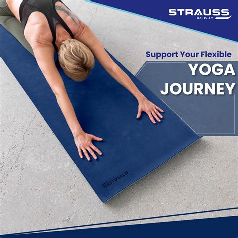 Strauss TPE Eco-friendly Yoga Mat with Carry Bag |Anti-Slip Exercise ...