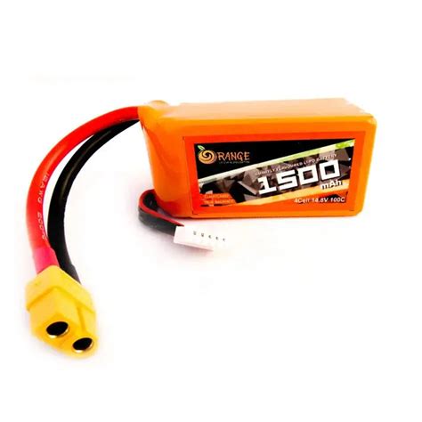 14.8V 1500mAh 4S 100C Lipo Battery with XT60 Plug (Brand Orange). - Hi ...