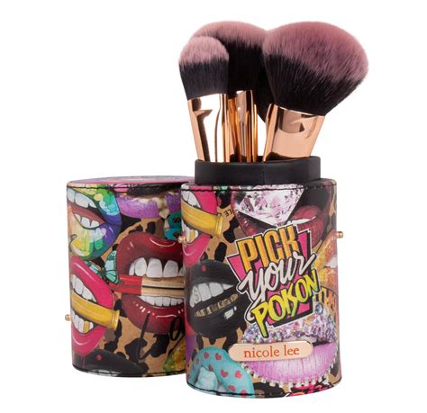 Portabrochas y Brochas Nicole Lee Macaria Multicolor 5 Piezas | Coppel.com