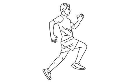 Ine art of runner vector illustration | Premium Vector
